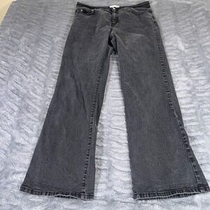 Levis 512 Perfectly Slimming Womens 16M Black Bootcut Jeans Stretch Denim AN878